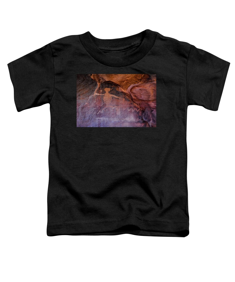 Zion National Park Toddler T-Shirt featuring the photograph Zion Petroglyphs by Kyle Hanson