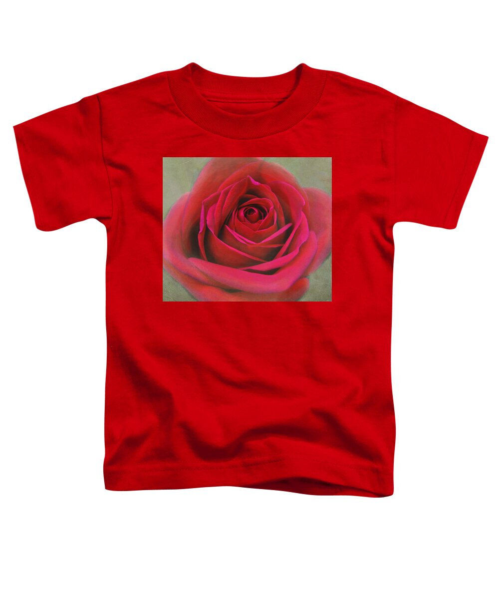 Rose Toddler T-Shirt featuring the photograph Red Rose Macro #2 by Sandi OReilly