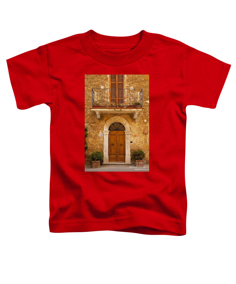 Arch Toddler T-Shirt featuring the photograph Tuscan Door #4 by Brian Jannsen