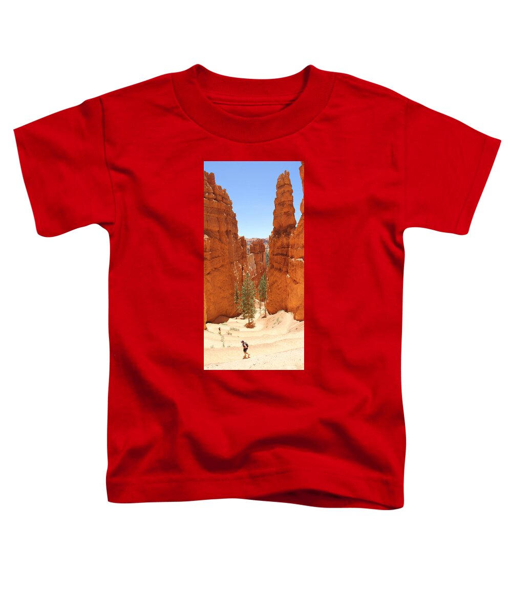 Southwest Toddler T-Shirt featuring the photograph A Long Way to the Top by Mike McGlothlen