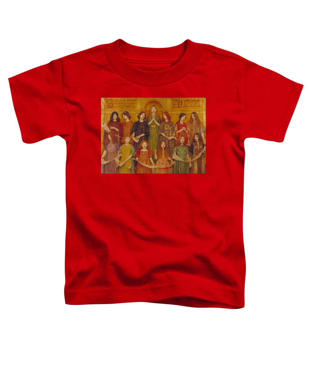 Thomas Cooper Gotch Toddler T-Shirt featuring the painting Alleluia by Thomas Cooper Gotch