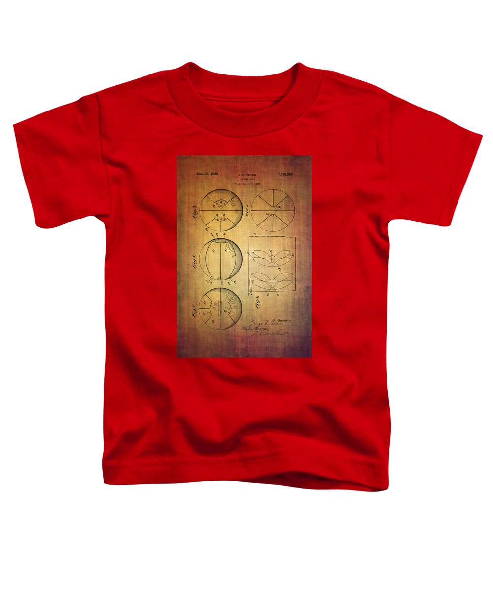 Patent Toddler T-Shirt featuring the digital art Basket ball patent from 1929 by Eti Reid