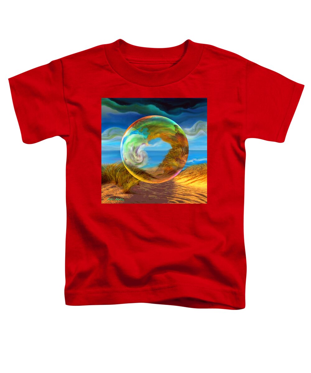 Sea Painting Toddler T-Shirt featuring the painting Beyond the Sea by Robin Moline