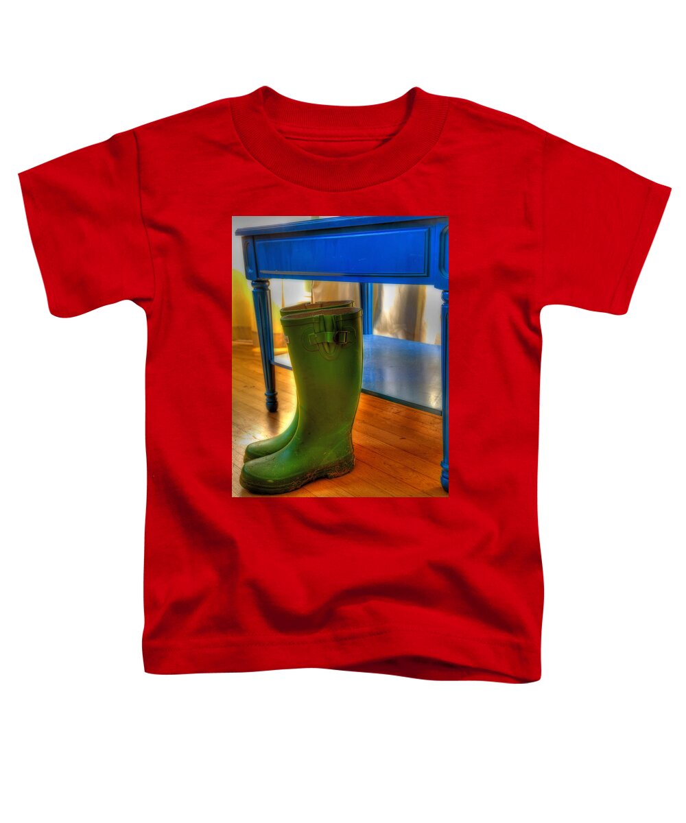 Boot Toddler T-Shirt featuring the photograph Boots by Mark Alder