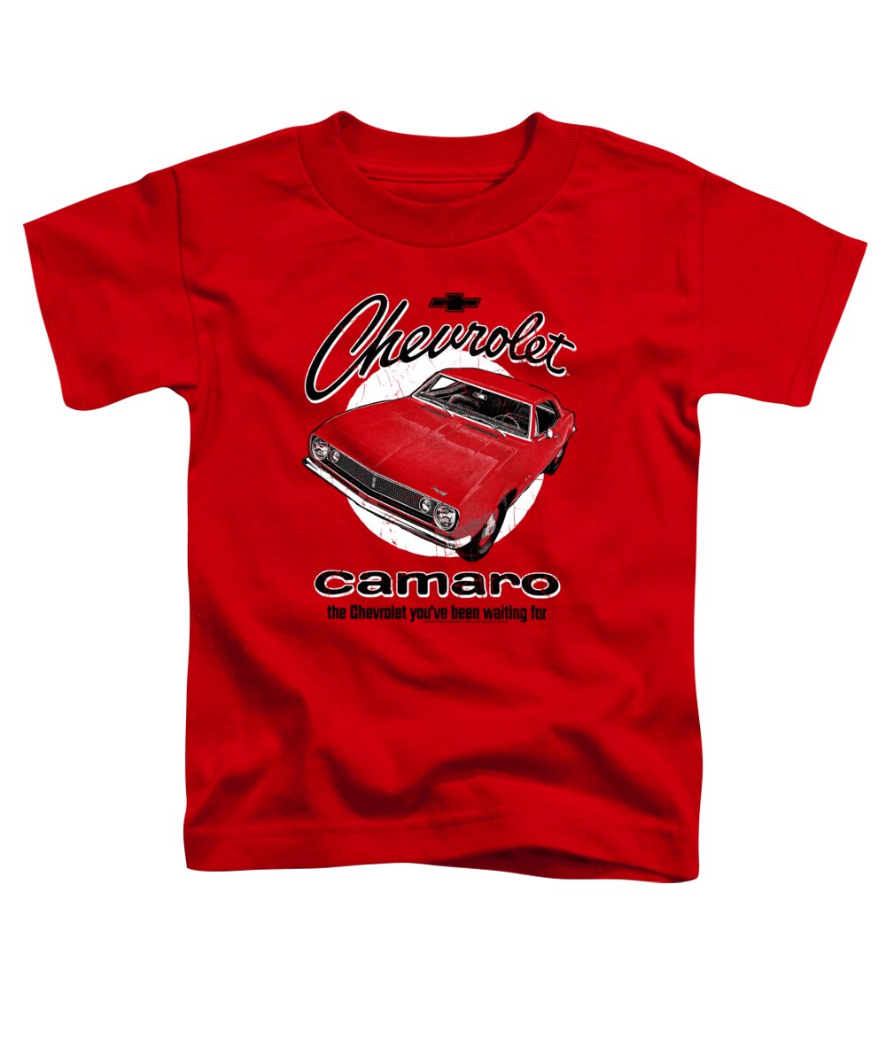  Toddler T-Shirt featuring the digital art Chevrolet - Retro Camaro by Brand A