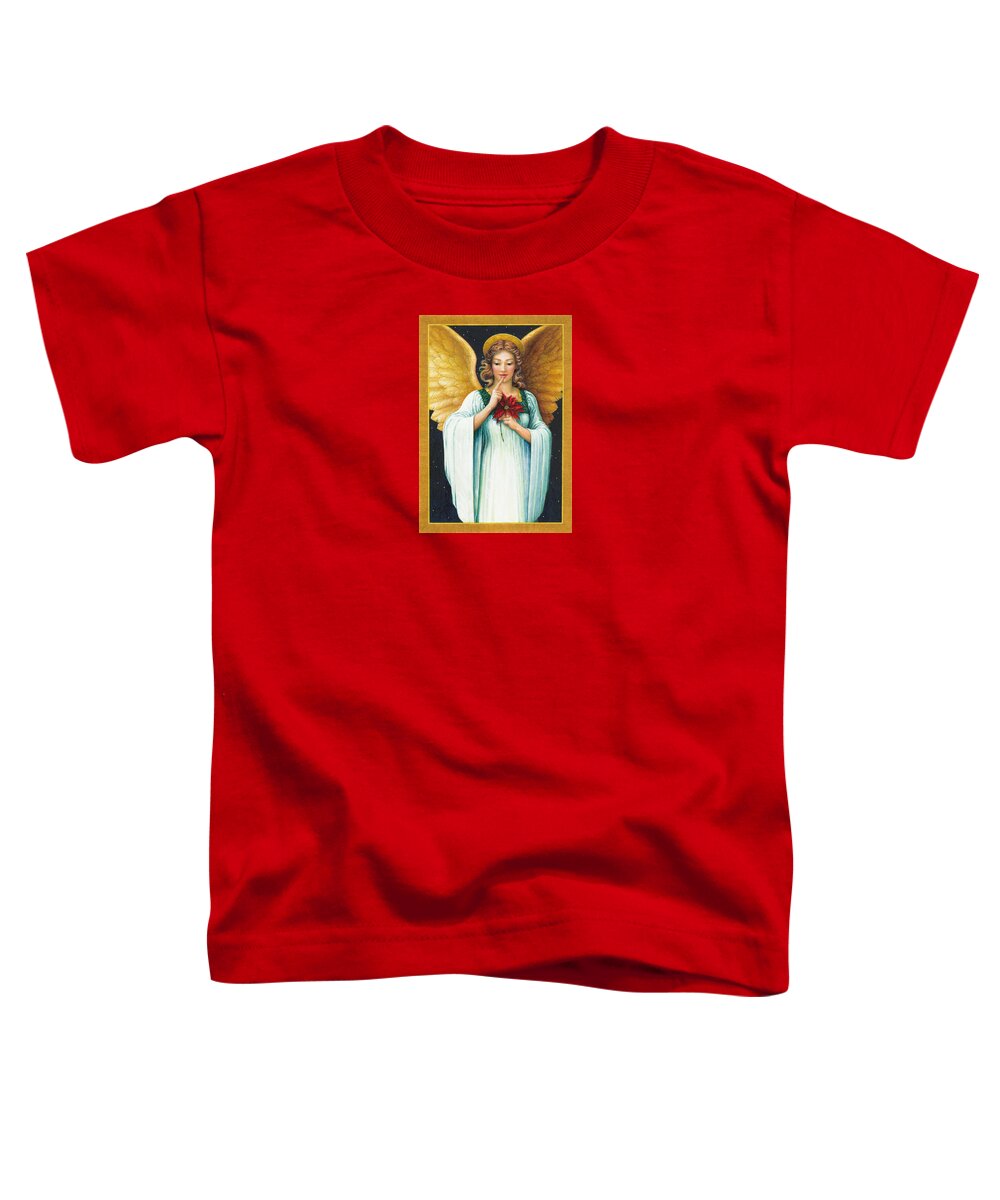 Angel Toddler T-Shirt featuring the painting Christmas Angel by Lynn Bywaters