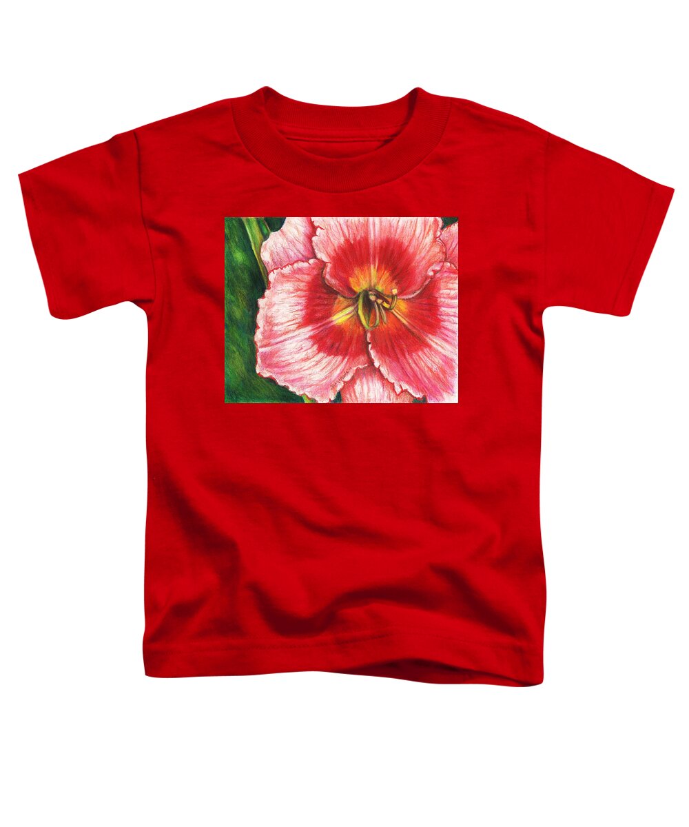 Daylily Toddler T-Shirt featuring the painting Daylily Delight by Shana Rowe Jackson