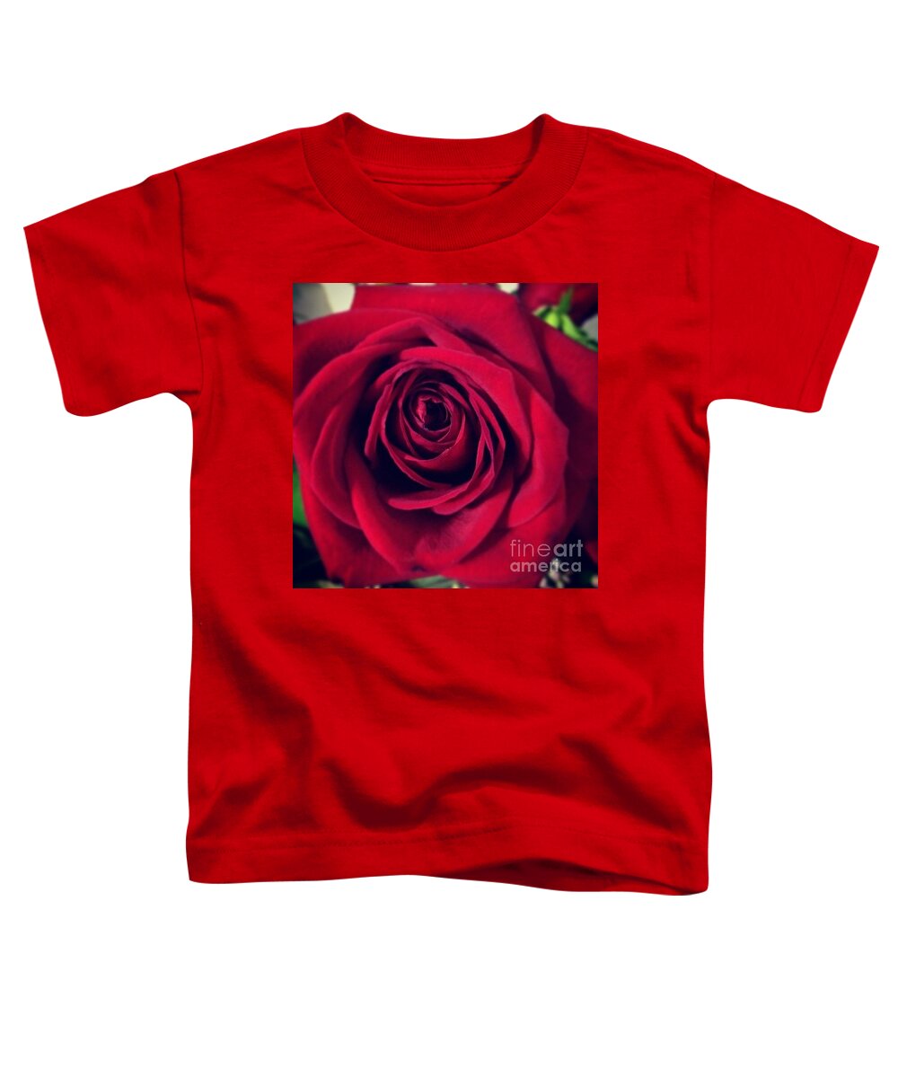 Rose Toddler T-Shirt featuring the photograph Deep Red by Denise Railey