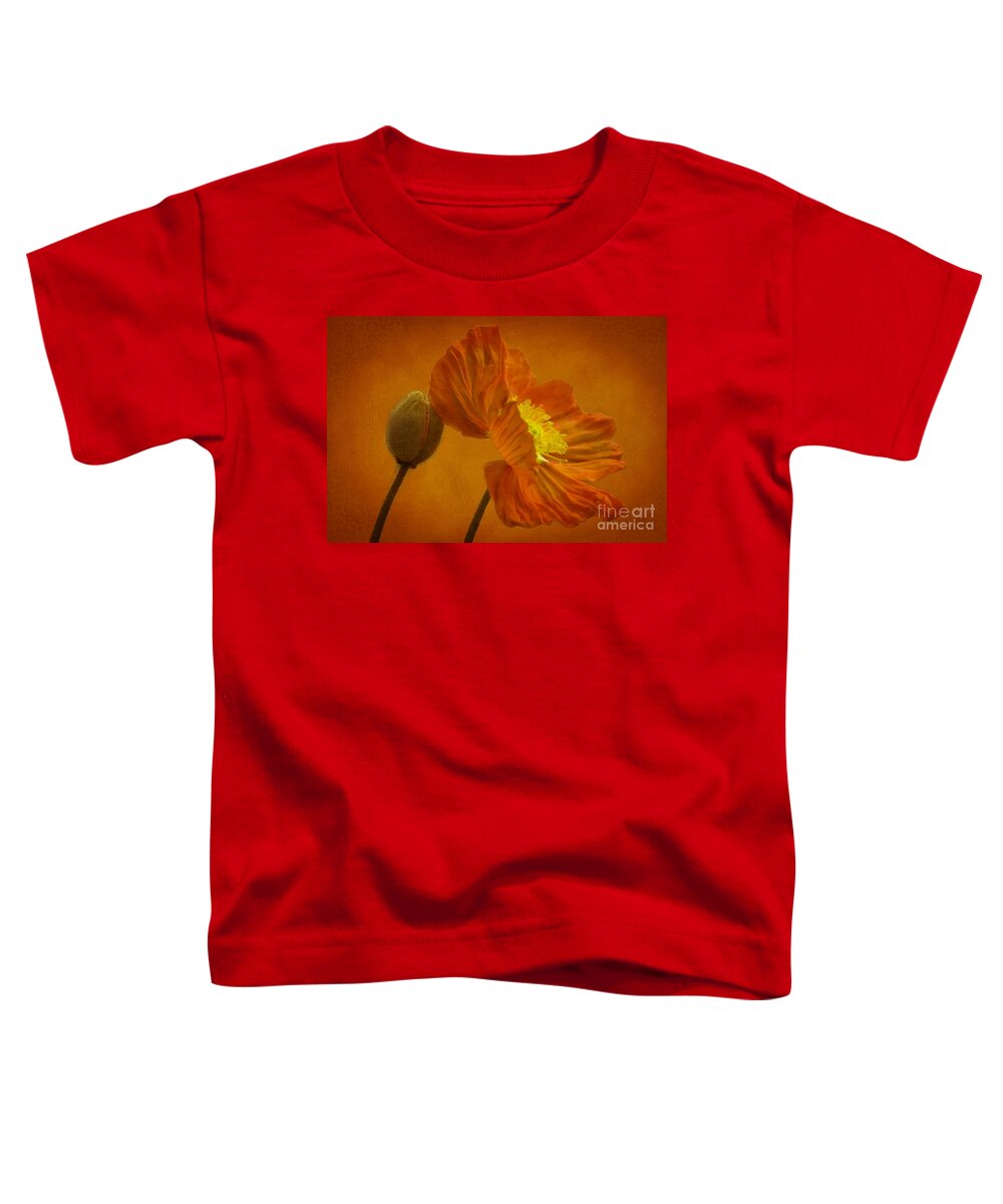 Orange Toddler T-Shirt featuring the photograph Flaming Beauty by Heiko Koehrer-Wagner