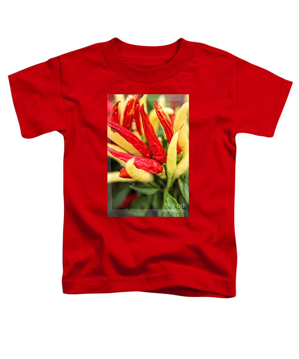 Food Toddler T-Shirt featuring the photograph Food Art - Red and Yellow by Ella Kaye Dickey