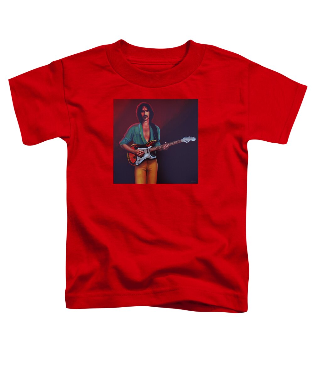 Frank Zappa Toddler T-Shirt featuring the painting Frank Zappa by Paul Meijering