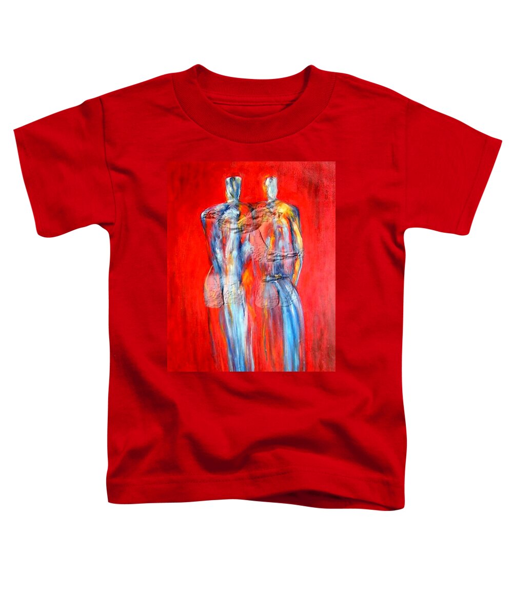 Friends Toddler T-Shirt featuring the painting Friends by Troy Caperton