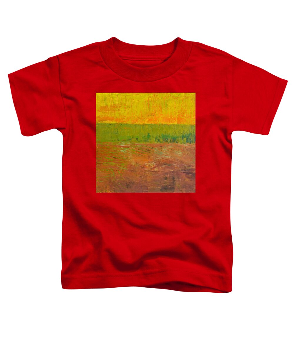Abstract Expressionism Toddler T-Shirt featuring the painting Highway Series - Soil by Michelle Calkins