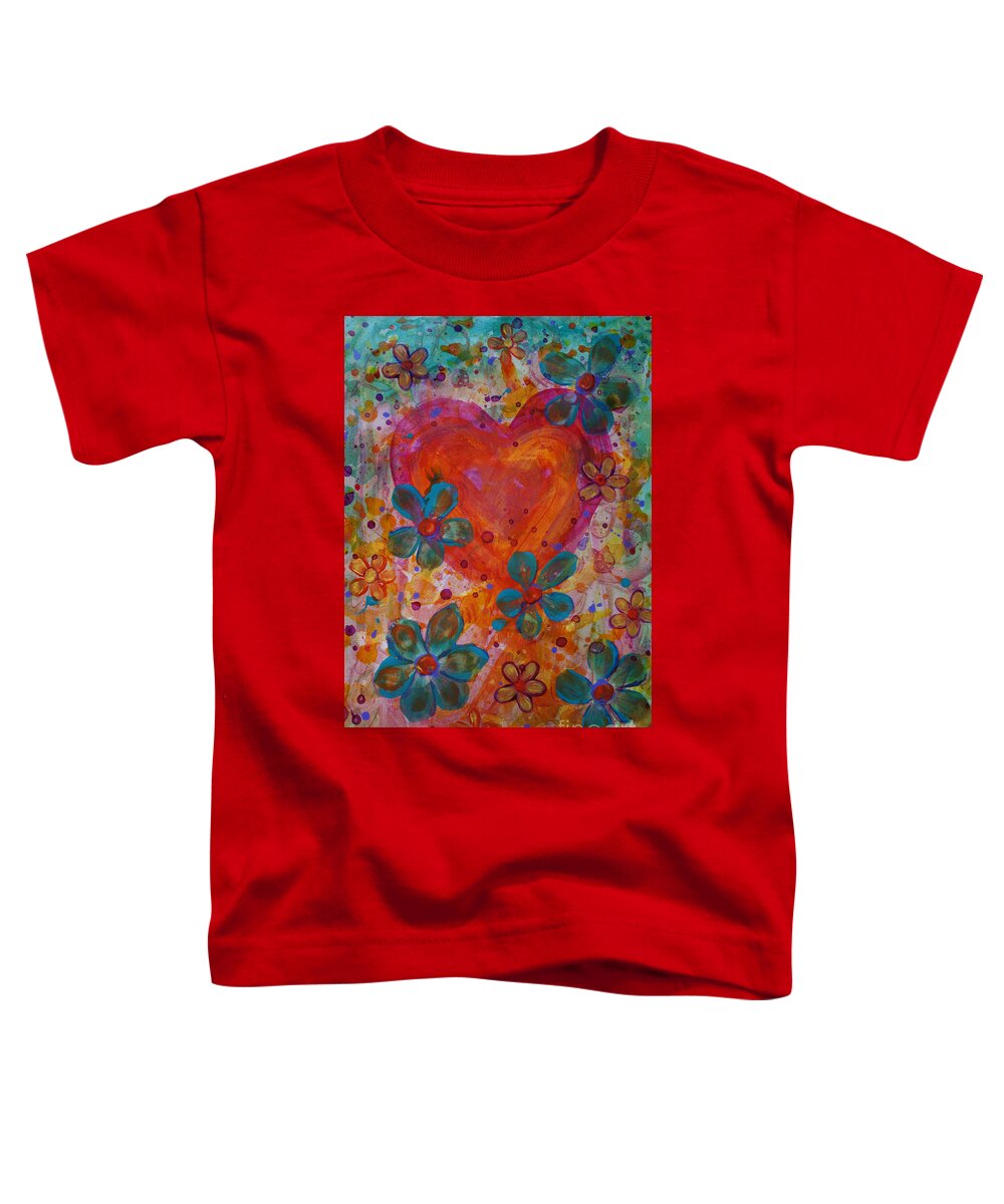 Joyful Noise Toddler T-Shirt featuring the painting Joyful Noise by Jacqueline Athmann