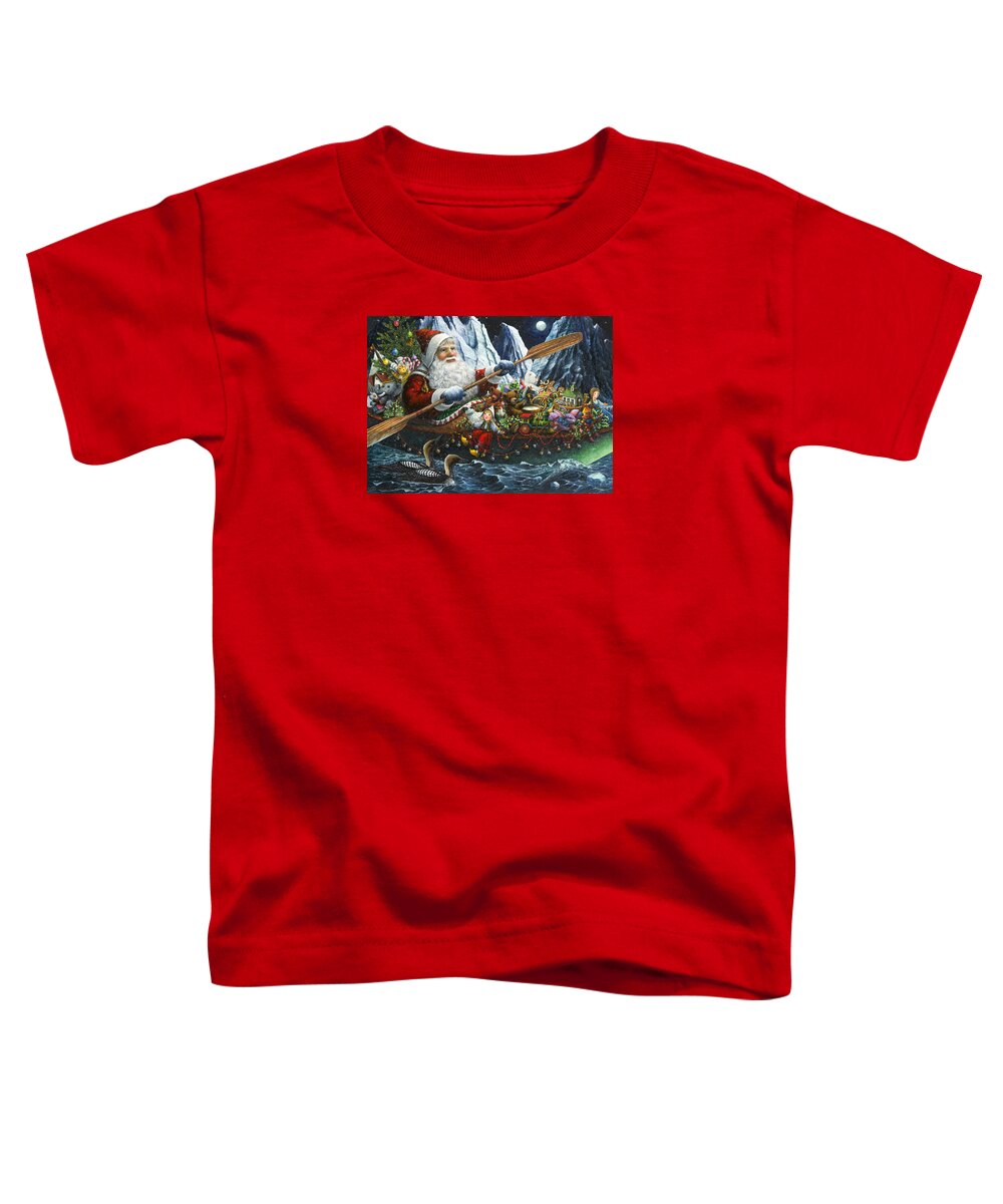 Santa Claus Toddler T-Shirt featuring the painting Northern Passage by Lynn Bywaters