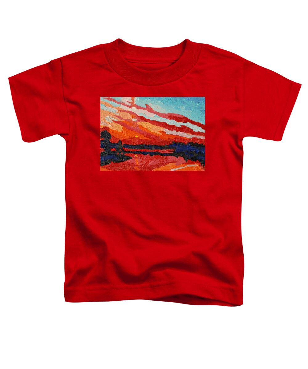 Chadwick Toddler T-Shirt featuring the painting November Sunset by Phil Chadwick