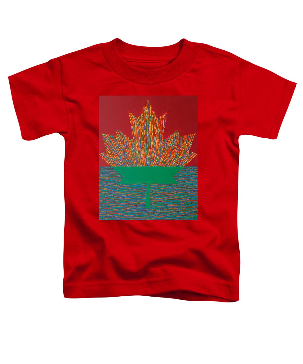 Modern Toddler T-Shirt featuring the painting Oh Canada 3 by Kyung Hee Hogg