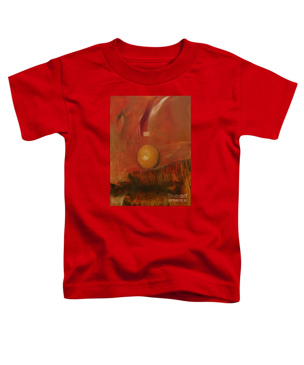 Orange Toddler T-Shirt featuring the painting Orange by James Lavott
