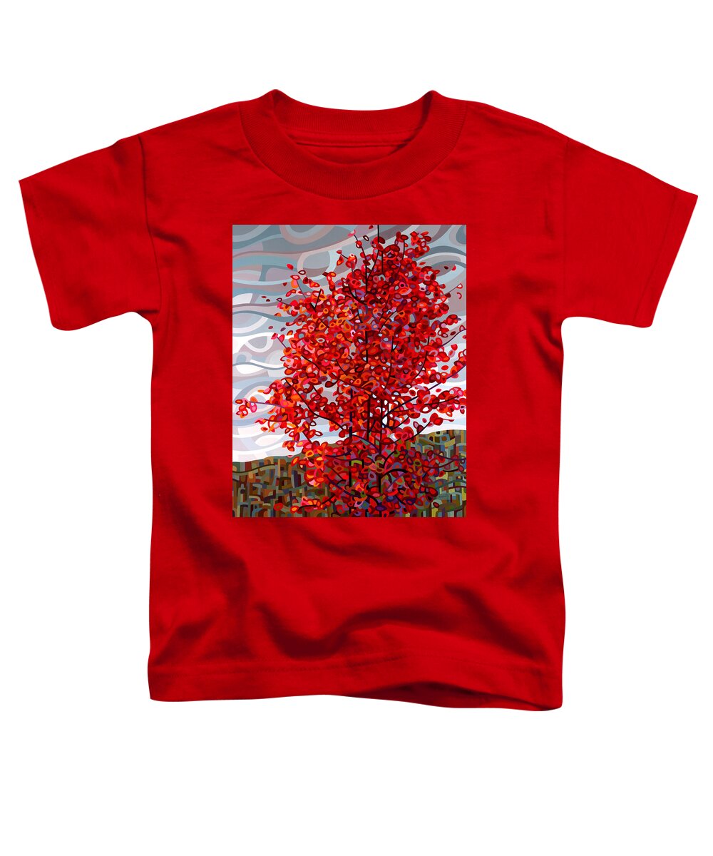 Landscape Toddler T-Shirt featuring the painting Passing Storm by Mandy Budan