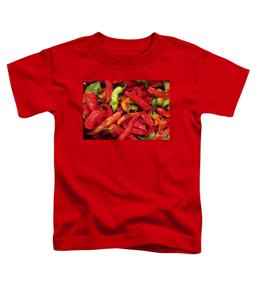 Peppers Toddler T-Shirt featuring the photograph Peppers At Street Market by William H. Mullins