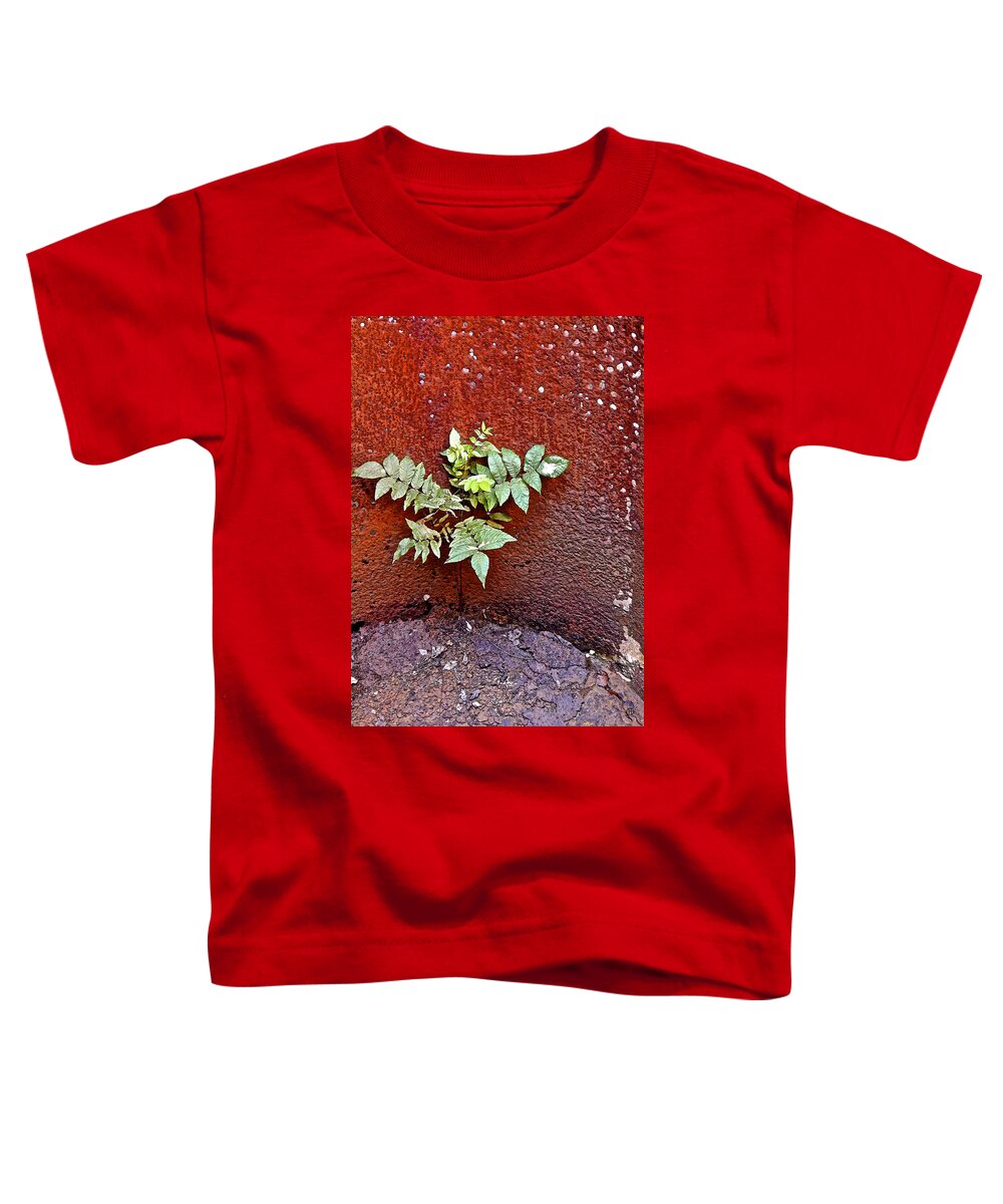 Plant Toddler T-Shirt featuring the digital art Persistence by Gary Olsen-Hasek
