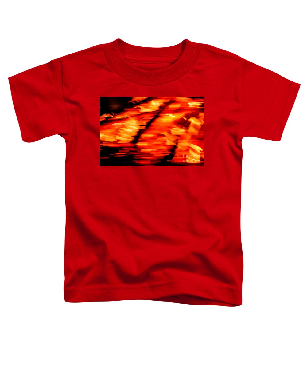Fire Toddler T-Shirt featuring the photograph Playing with Fire 2 by Cheryl McClure