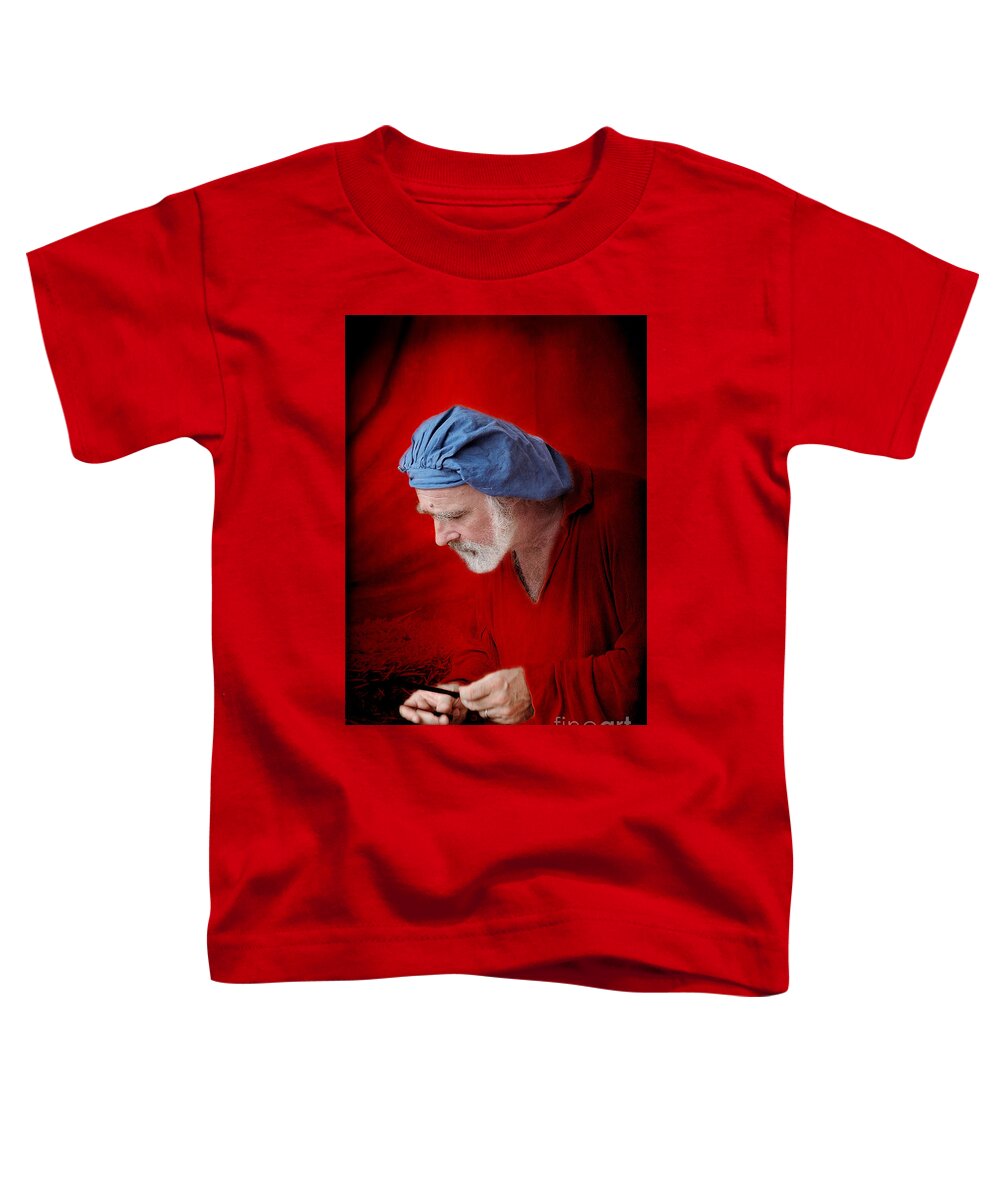 Musician Toddler T-Shirt featuring the photograph Renaissance Music Man by Ellen Cotton