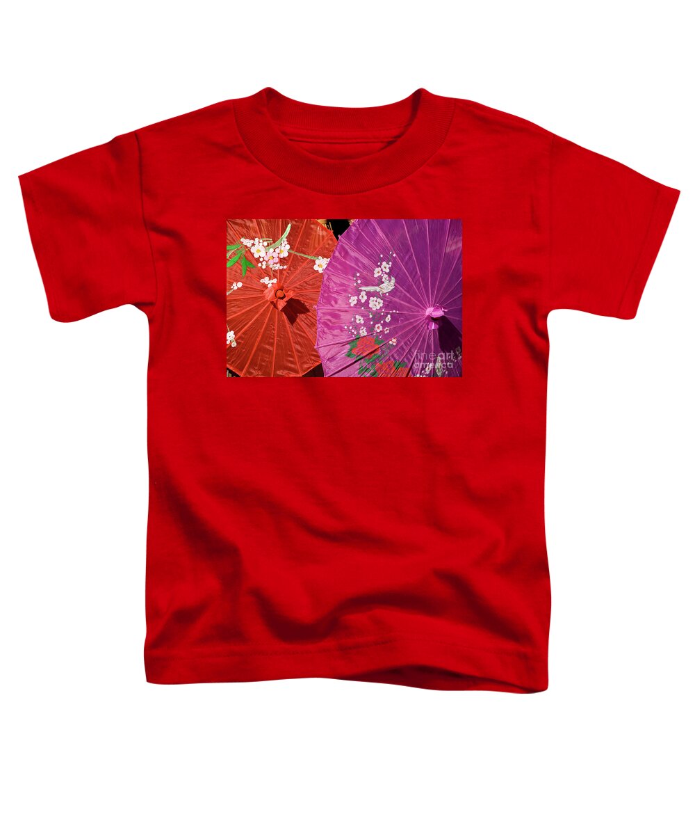 Vietnam Toddler T-Shirt featuring the photograph Silk Parasols 01 by Rick Piper Photography