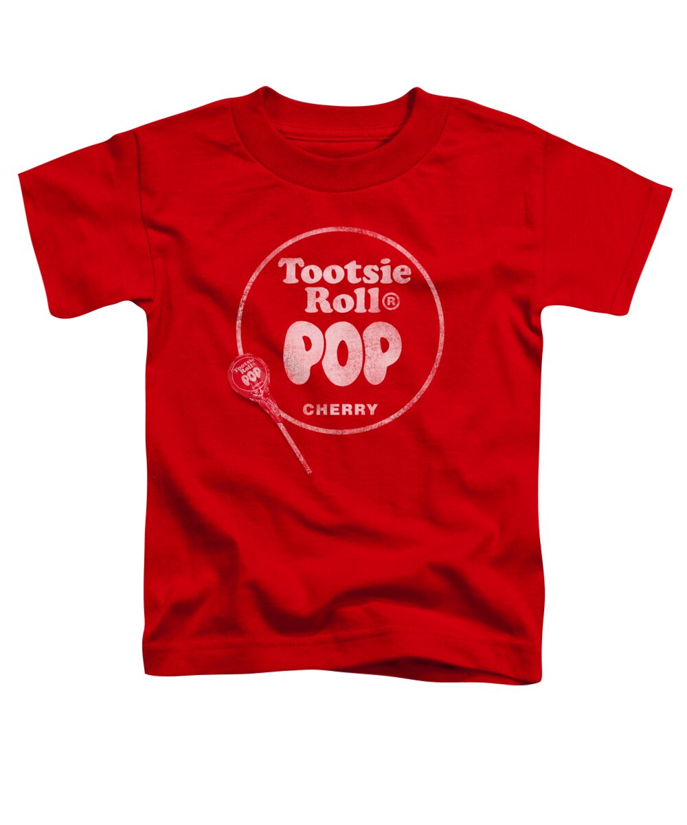 Tootsie Roll Toddler T-Shirt featuring the digital art Tootsie Roll - Tootsie Roll Pop Logo by Brand A