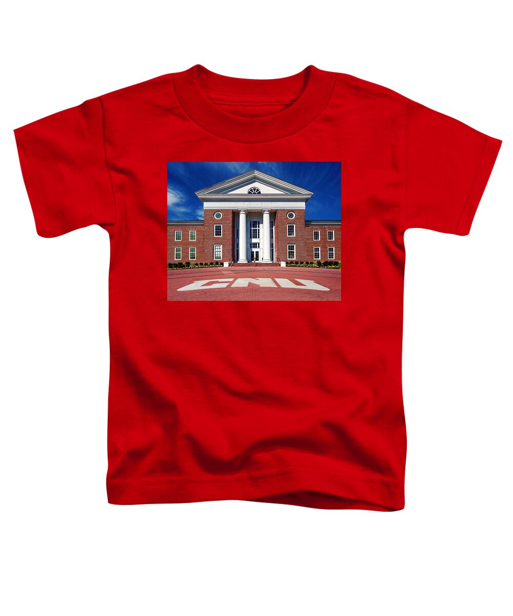 Cnu Toddler T-Shirt featuring the photograph Trible Library Christopher Newport University by Jerry Gammon