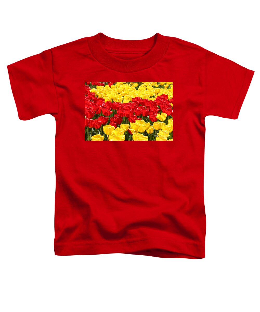 Tulip Toddler T-Shirt featuring the photograph Tulip Field by Tap On Photo