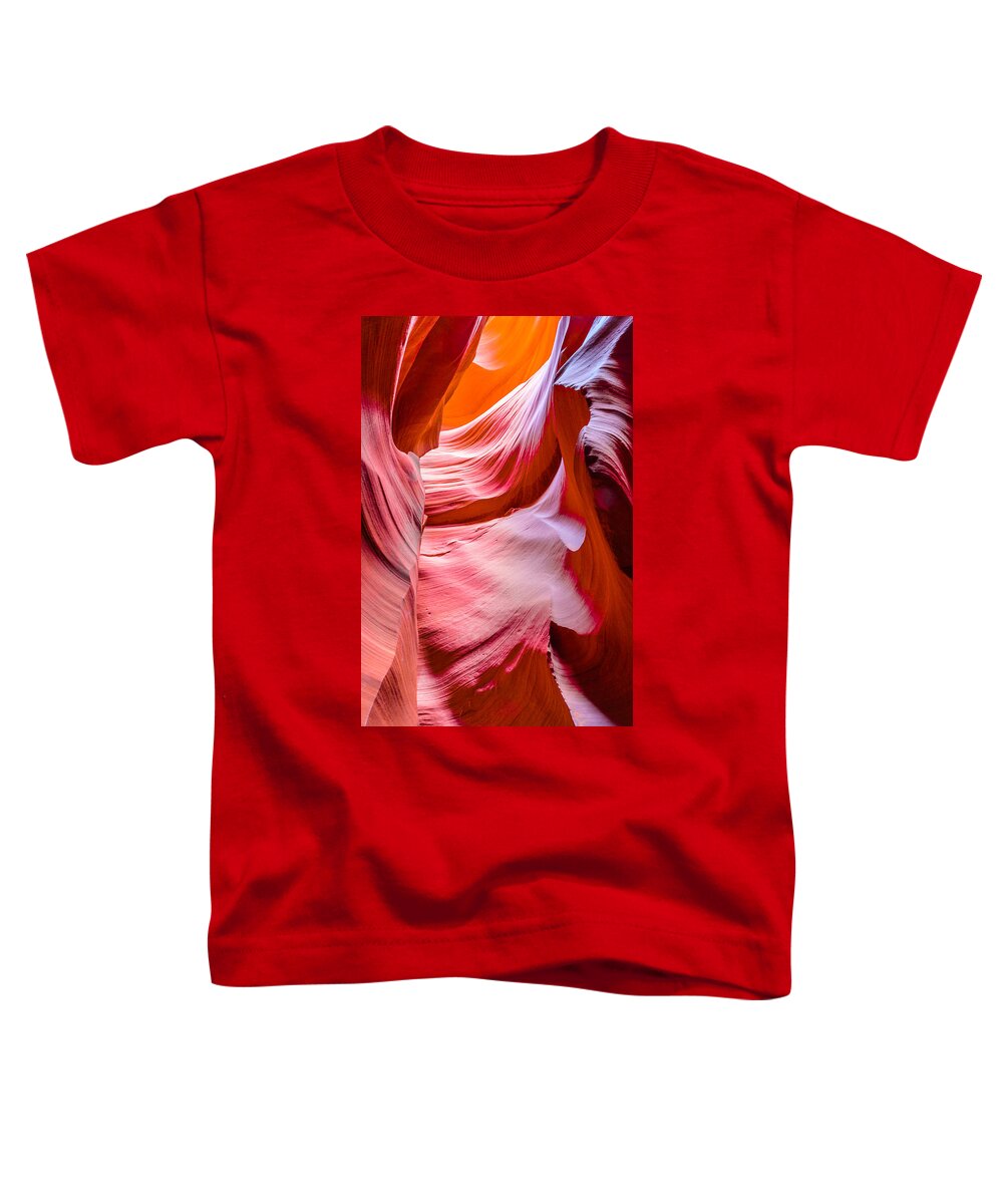 Antelope Canyon Toddler T-Shirt featuring the photograph Waves of Redrock by Jason Chu