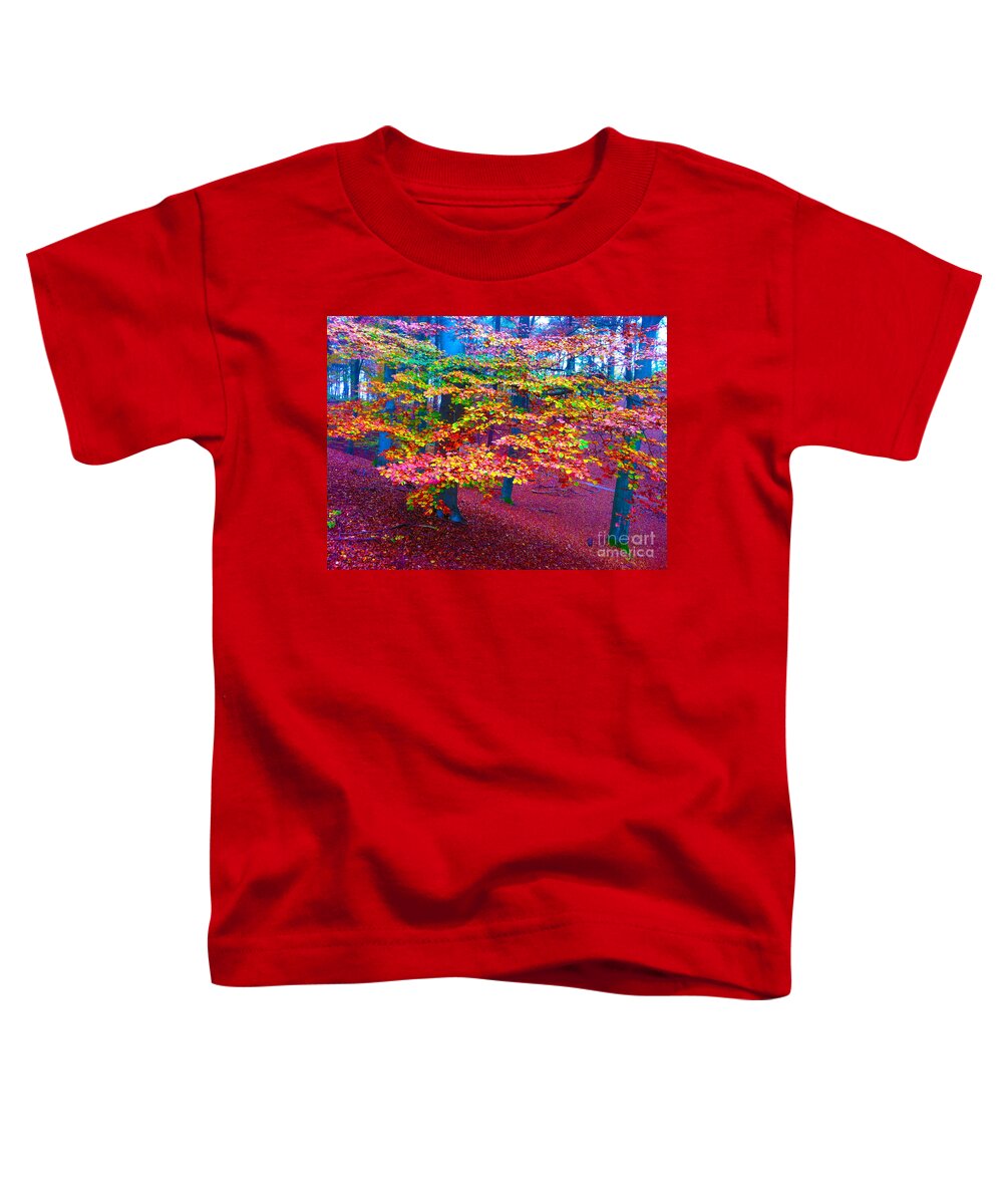Tree Toddler T-Shirt featuring the photograph Forest color leaves by Go Van Kampen