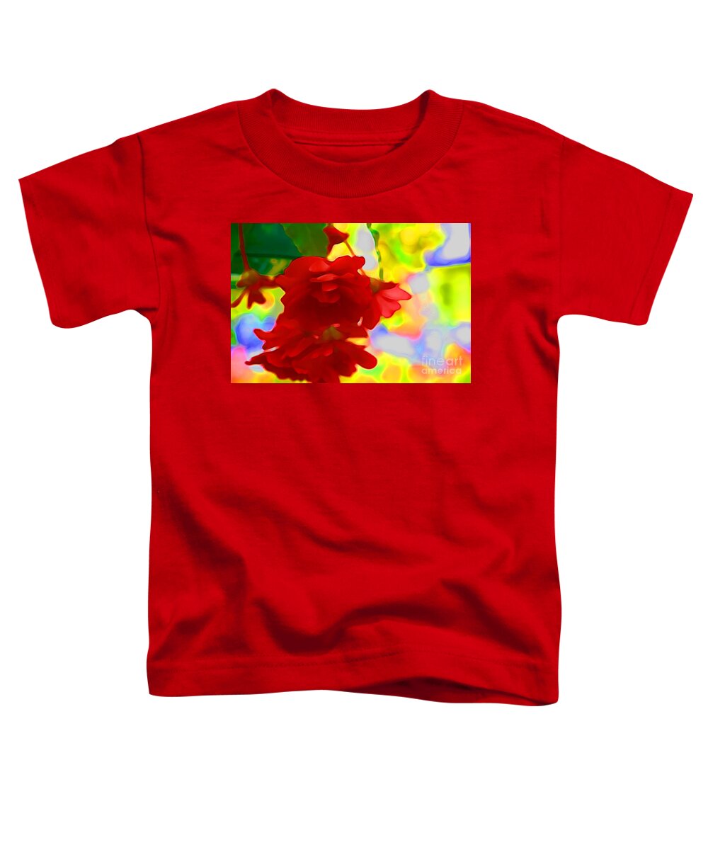Red Flowers Toddler T-Shirt featuring the photograph Garish by Julie Lueders 