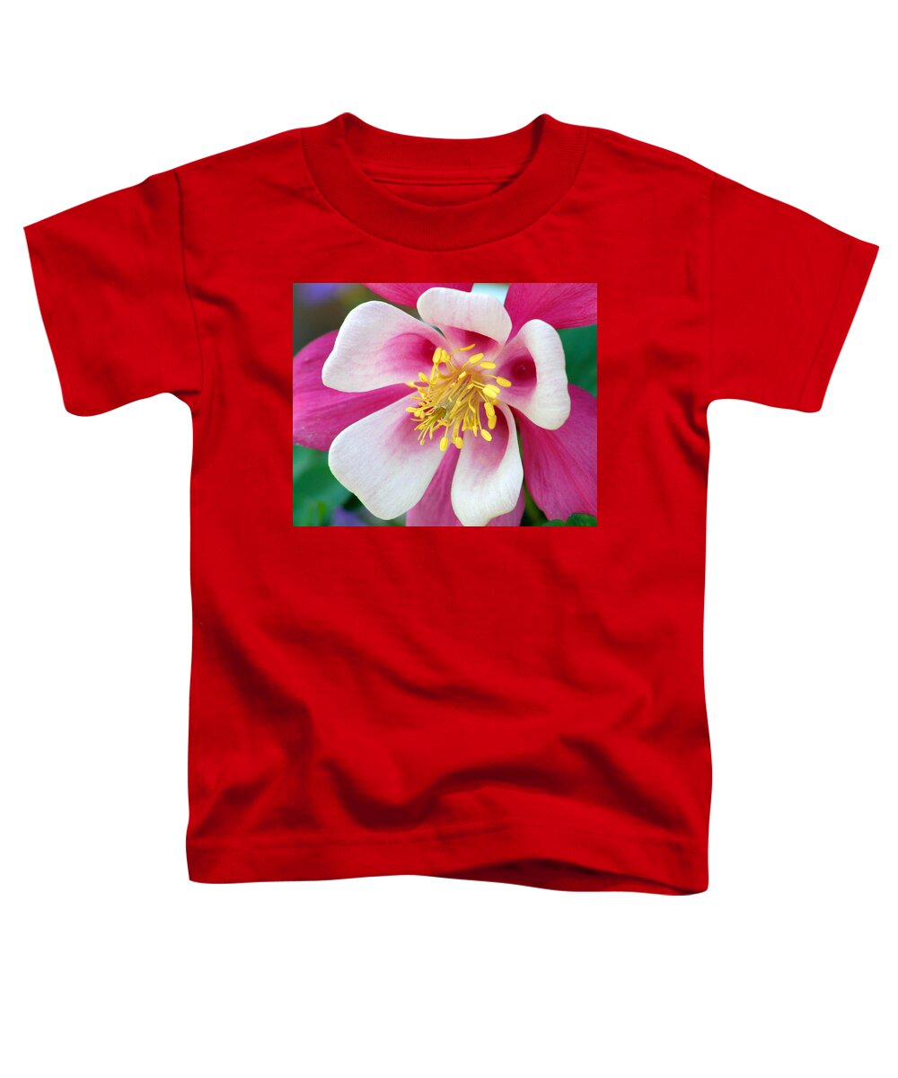 Columbine Toddler T-Shirt featuring the photograph Columbine Flower 1 #1 by Amy Fose