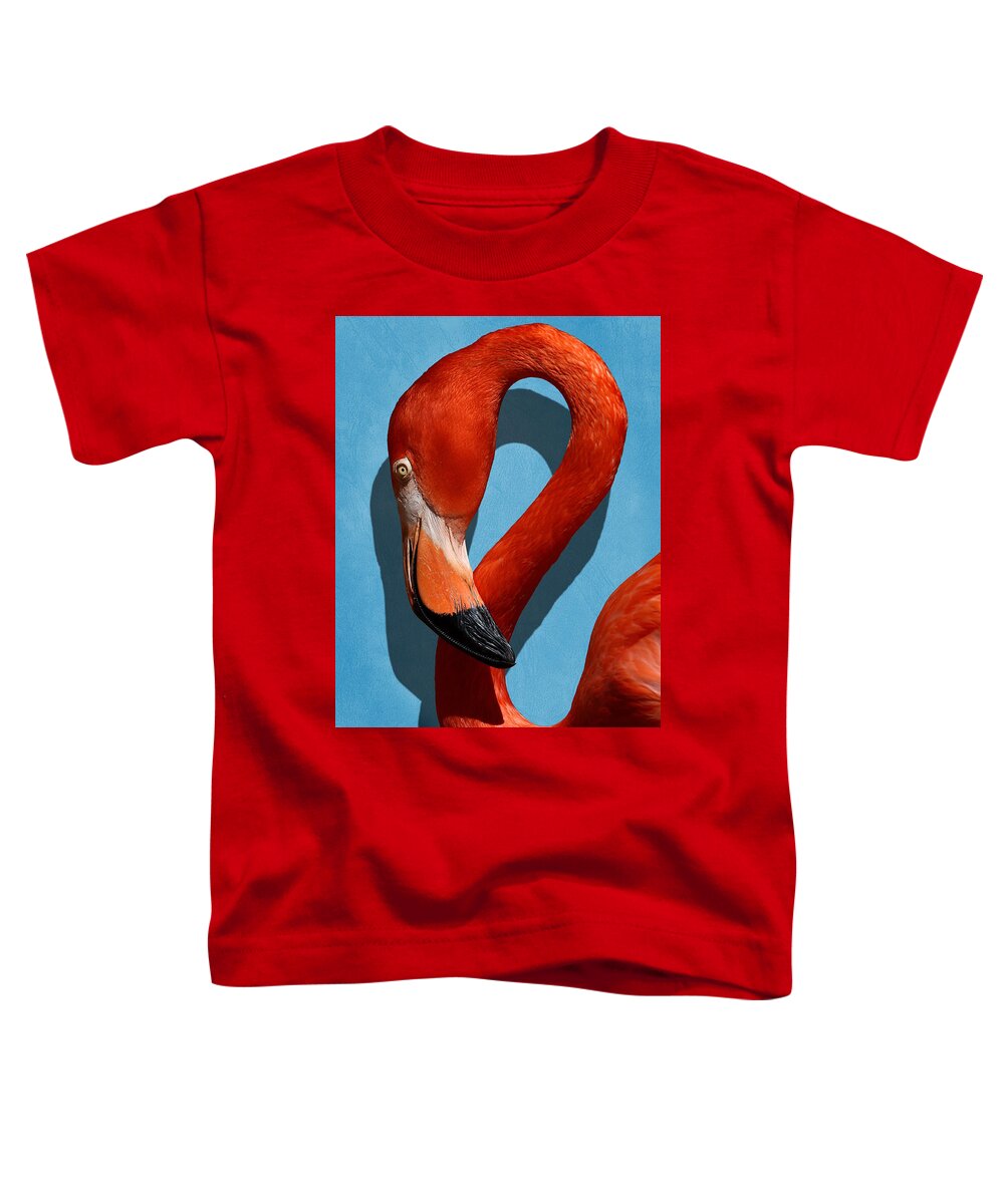 American Flamingo Toddler T-Shirt featuring the photograph Curves, A Head #1 by Debi Dalio