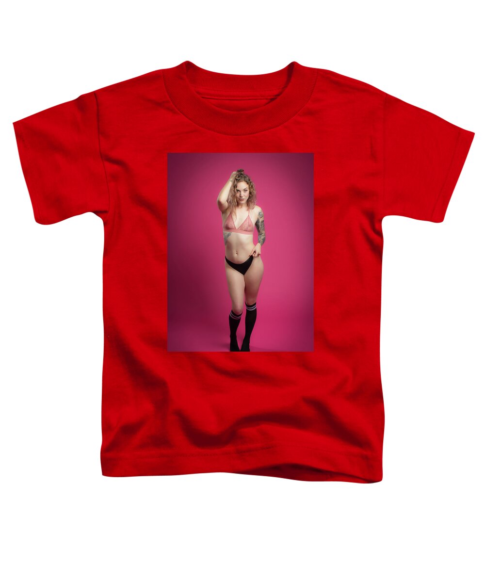 Implied Nude Toddler T-Shirt featuring the photograph Danni #1 by La Bella Vita Boudoir