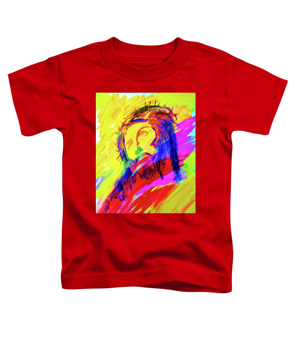 Jesus Toddler T-Shirt featuring the painting Jesus #1 by Larry Cirigliano