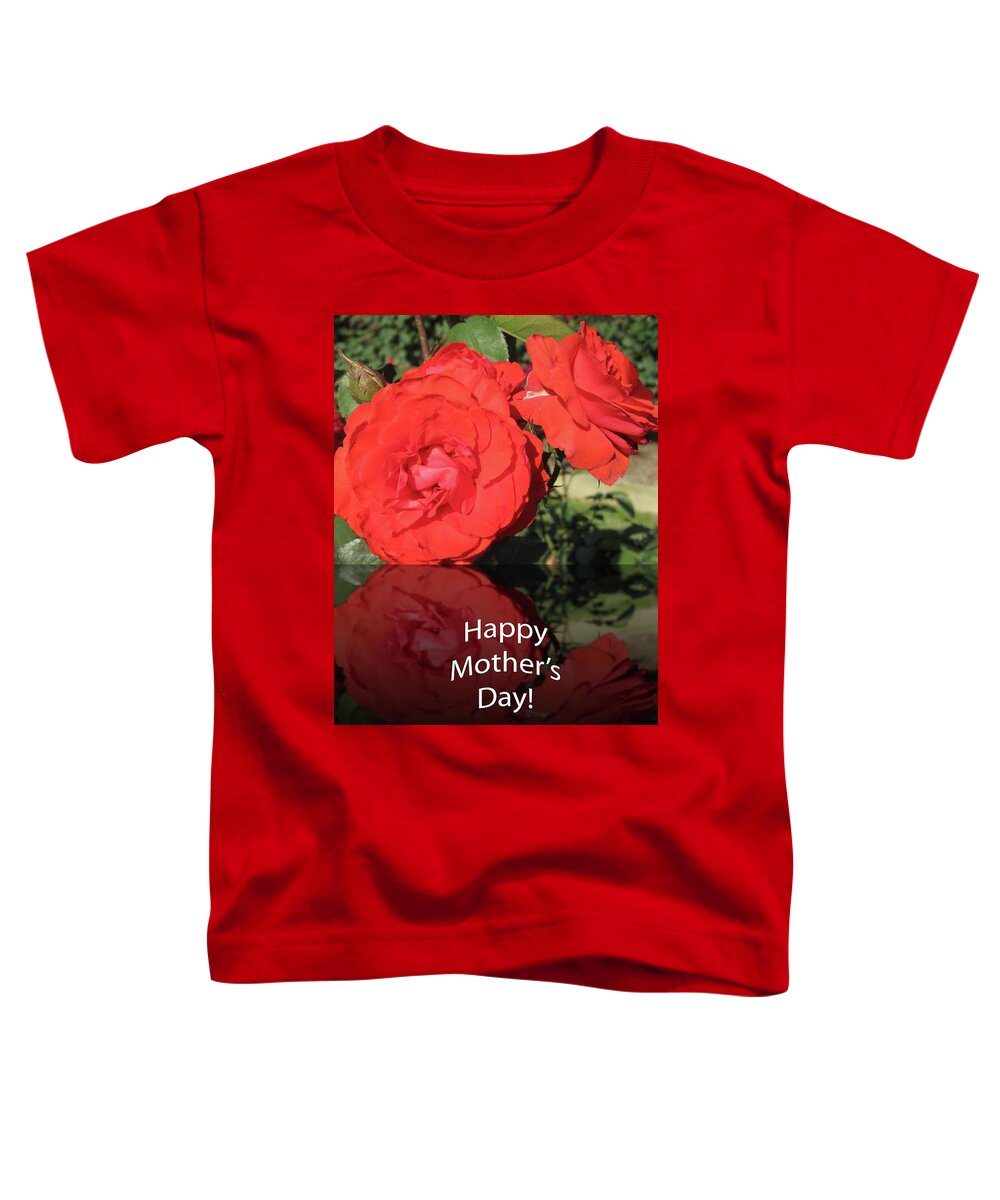 Flowers Toddler T-Shirt featuring the photograph Red Reflection Mother's Day by Cynthia Westbrook