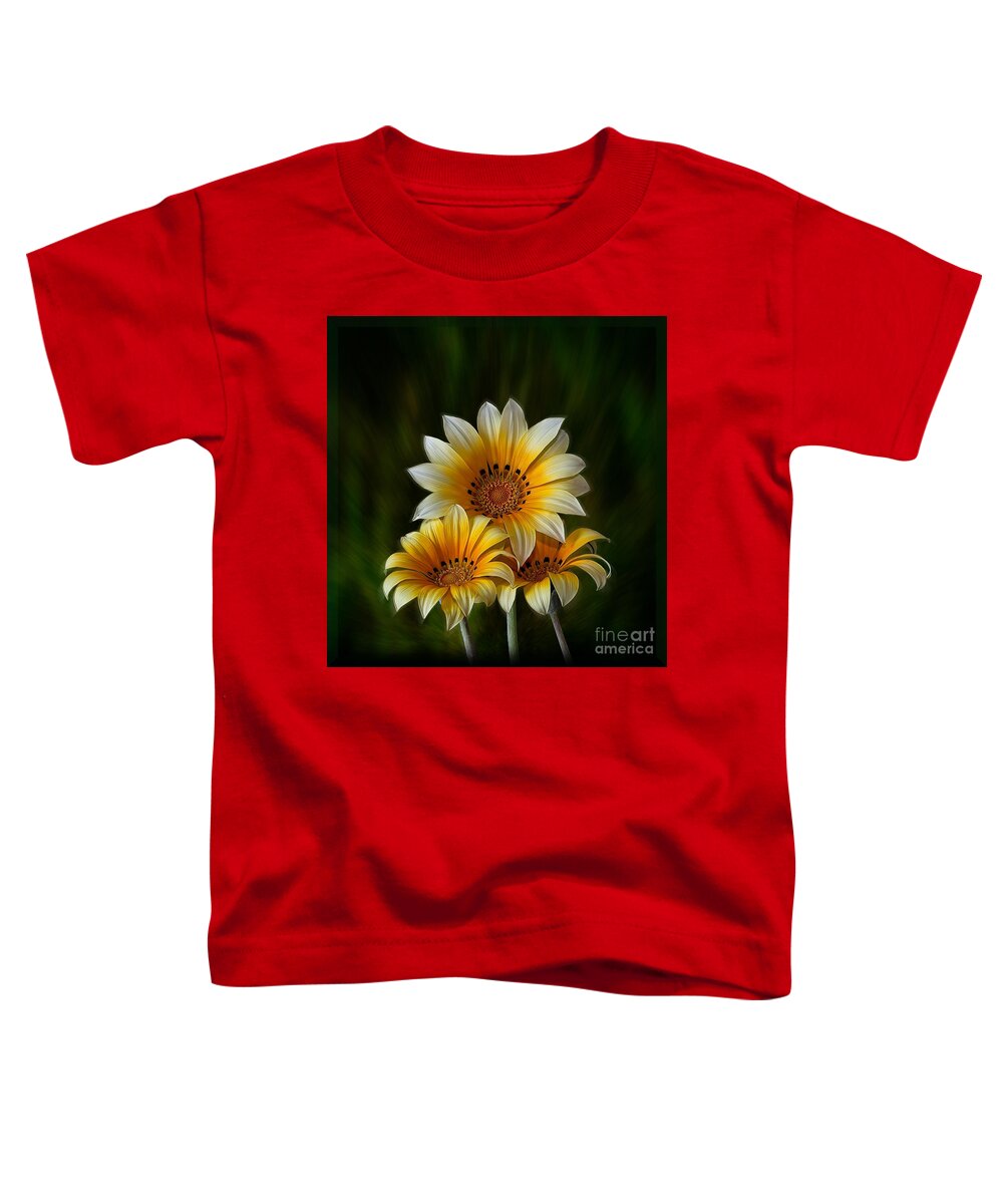 Peruvian Daisy Toddler T-Shirt featuring the photograph Triple Sunshine #1 by Shirley Mangini