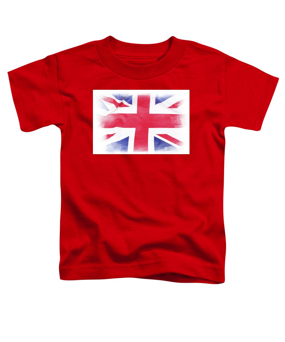 British Flag Toddler T-Shirt featuring the photograph Union Jack flag 1 by Les Cunliffe