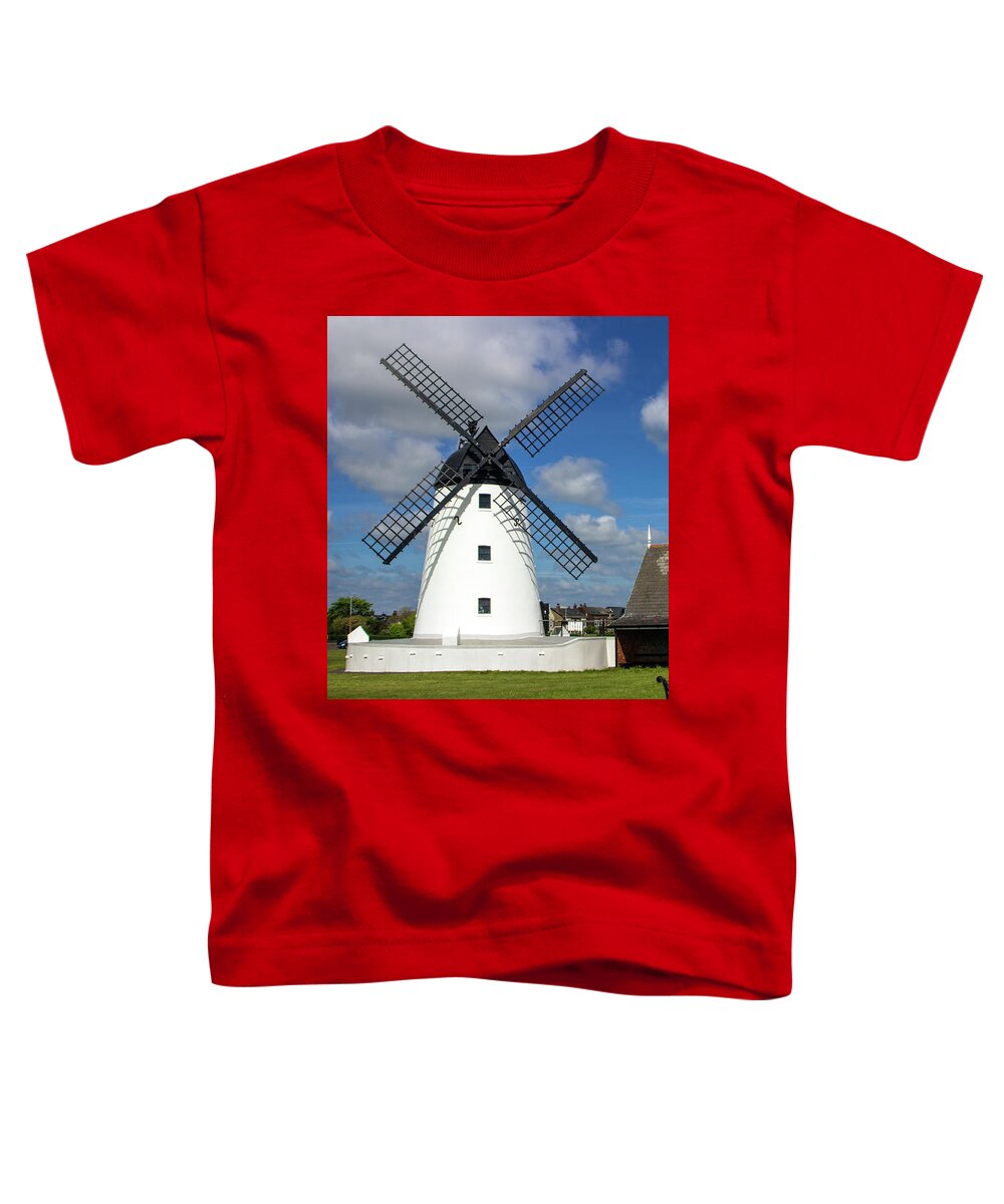 Windmill Toddler T-Shirt featuring the photograph Lytham Windmill on Lytham Green by Doc Braham