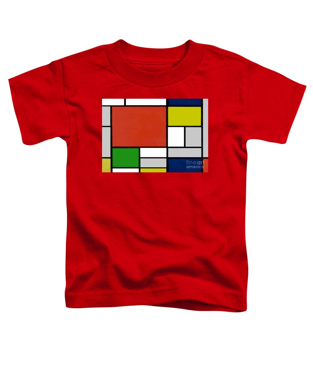 Abstract Toddler T-Shirt featuring the painting 15f Abstract Painting Geometric Digital by Ricardos Creations
