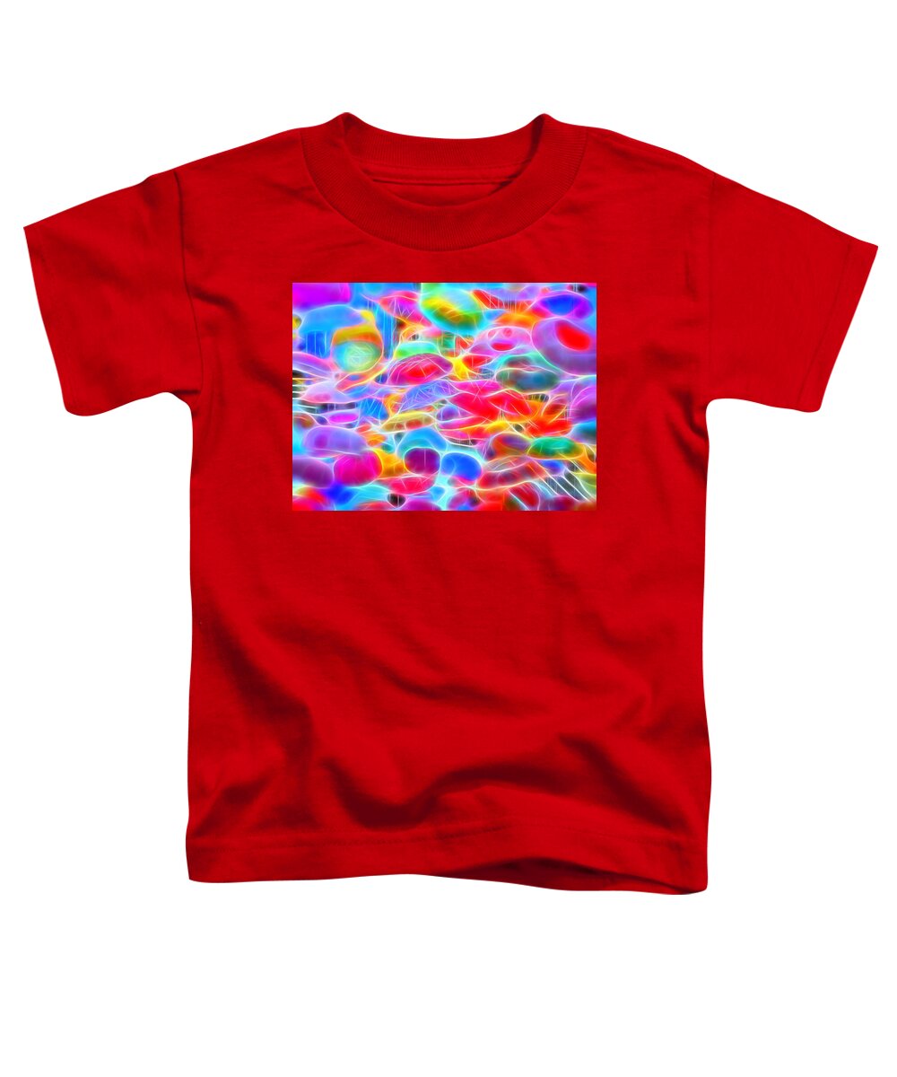 Bubbles Toddler T-Shirt featuring the digital art In Color Abstract 9 #2 by Cathy Anderson