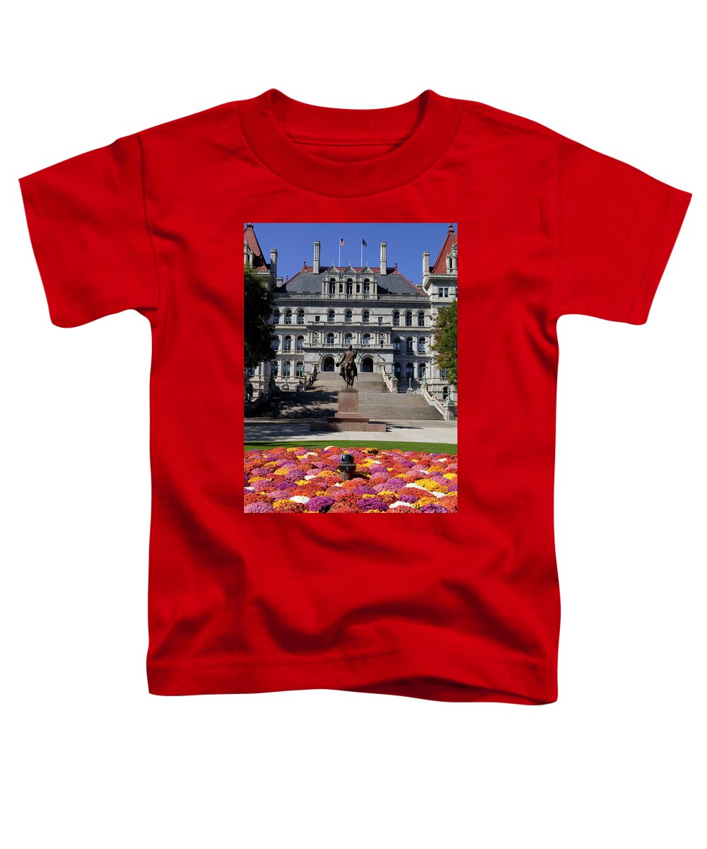 New York Toddler T-Shirt featuring the photograph New York state capitol building #3 by Anthony Totah