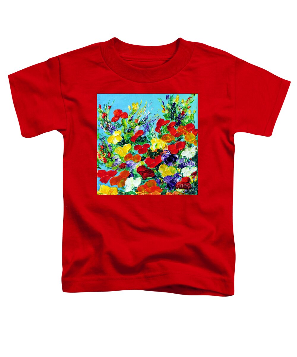 Poppies Toddler T-Shirt featuring the painting Poppies #1 by Teresa Wegrzyn