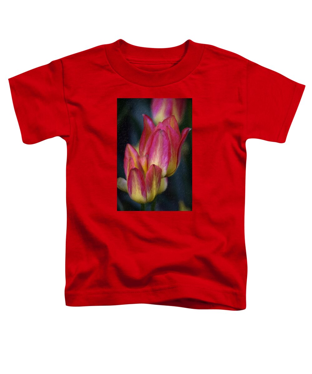 Tulip Toddler T-Shirt featuring the painting Tulips #2 by Prince Andre Faubert