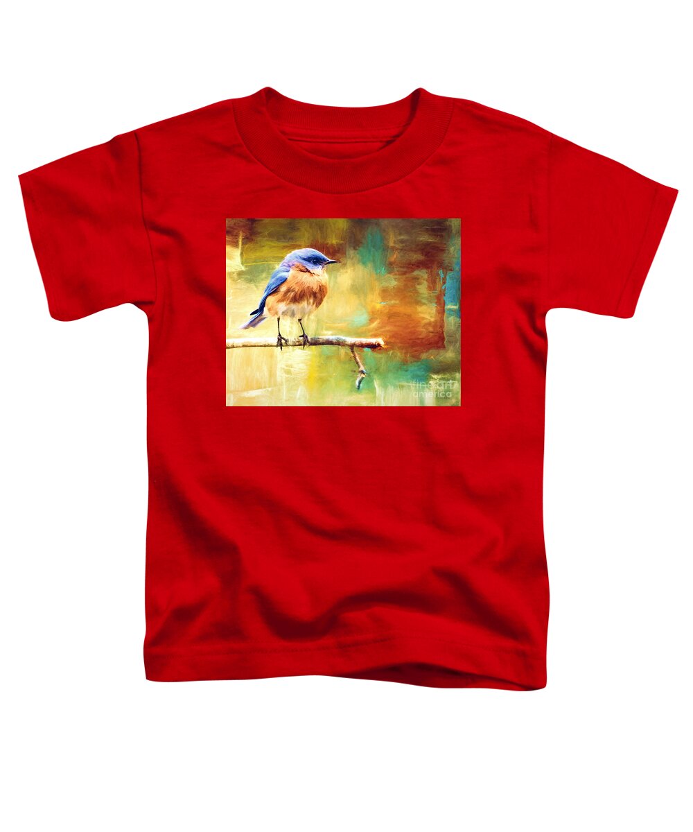 Bluebird Toddler T-Shirt featuring the photograph A Still Mind by Tina LeCour