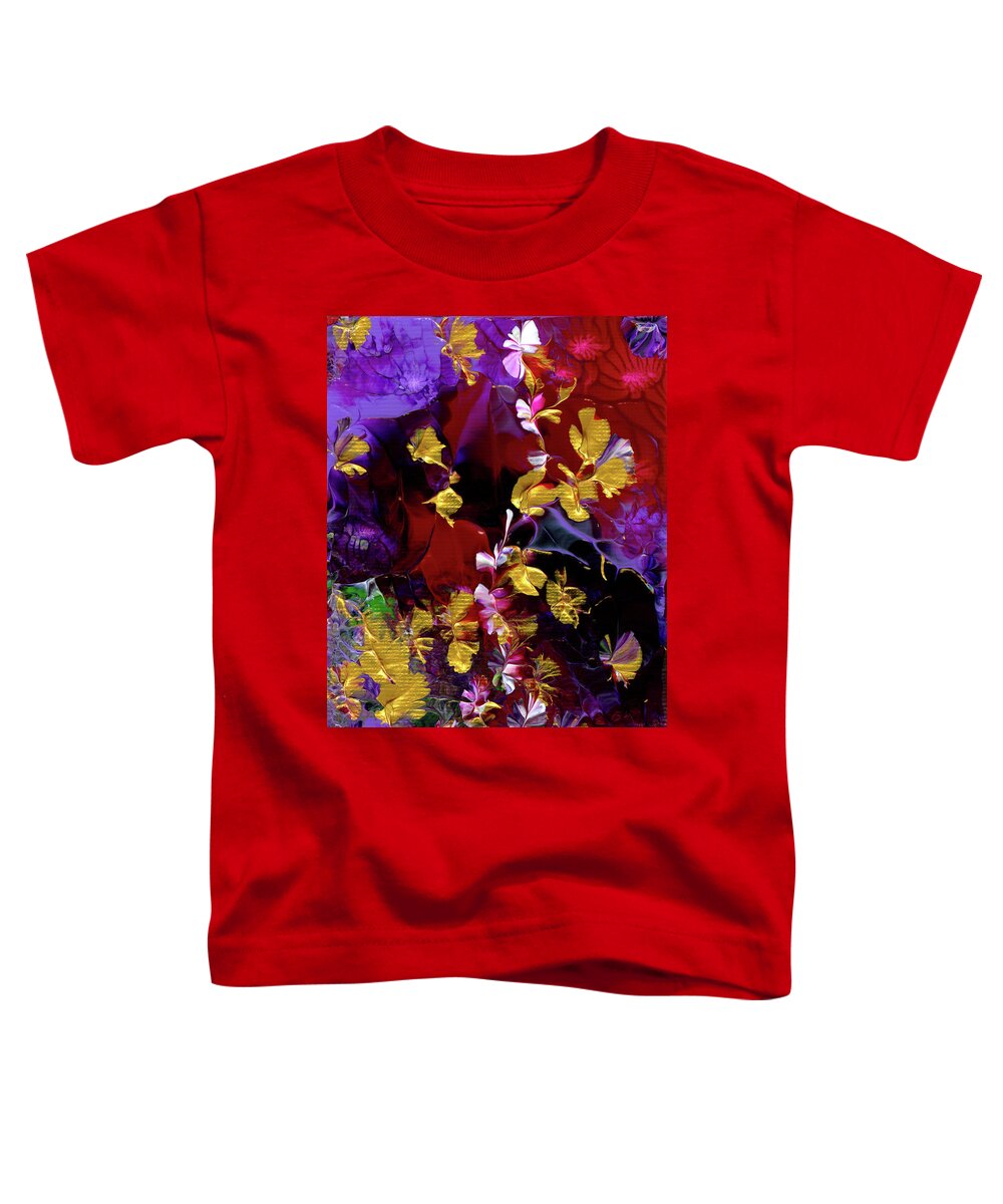 African Toddler T-Shirt featuring the painting African Violet Awake #3 by Nan Bilden
