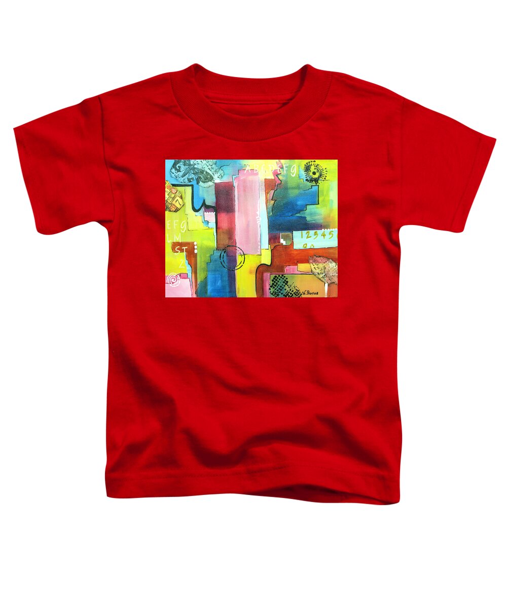 Abstract Toddler T-Shirt featuring the mixed media Afternoon Delight by Wendy Provins